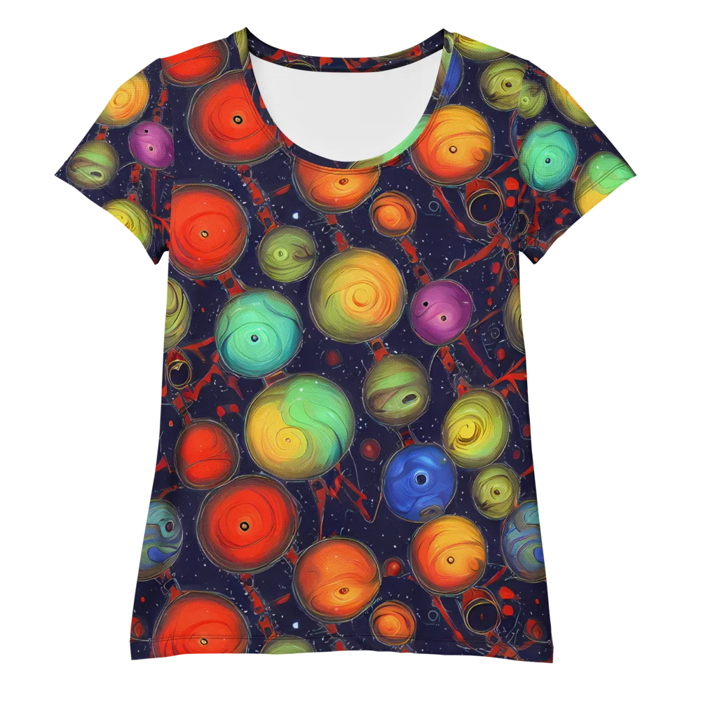 Orbiting Kaleidoscope on Women's Athletic T-Shirt — Front