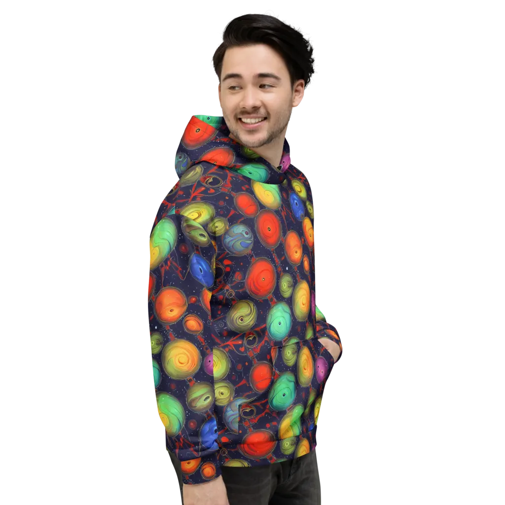 Orbiting Kaleidoscope on Hoodie — Right