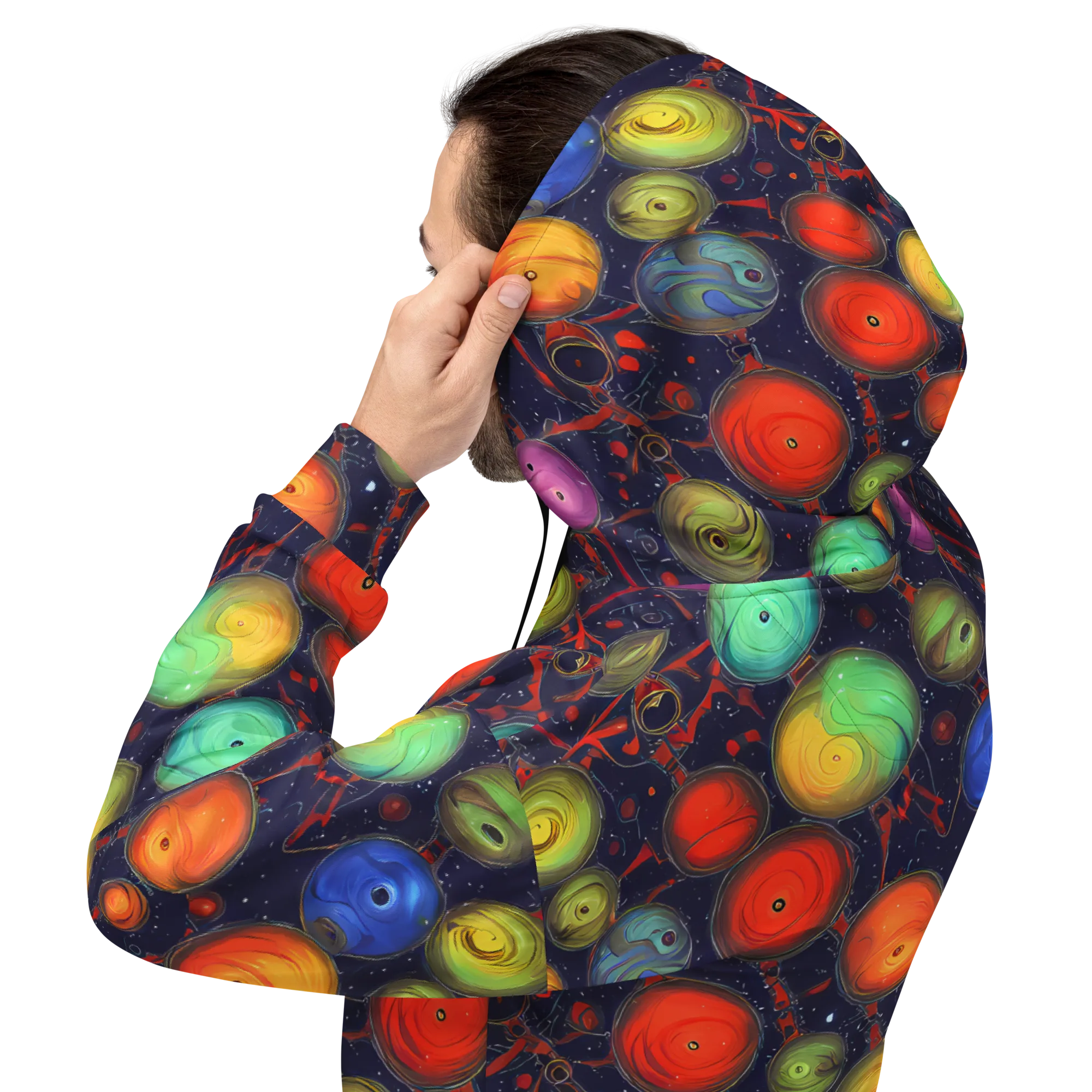 Orbiting Kaleidoscope on Hoodie — Back