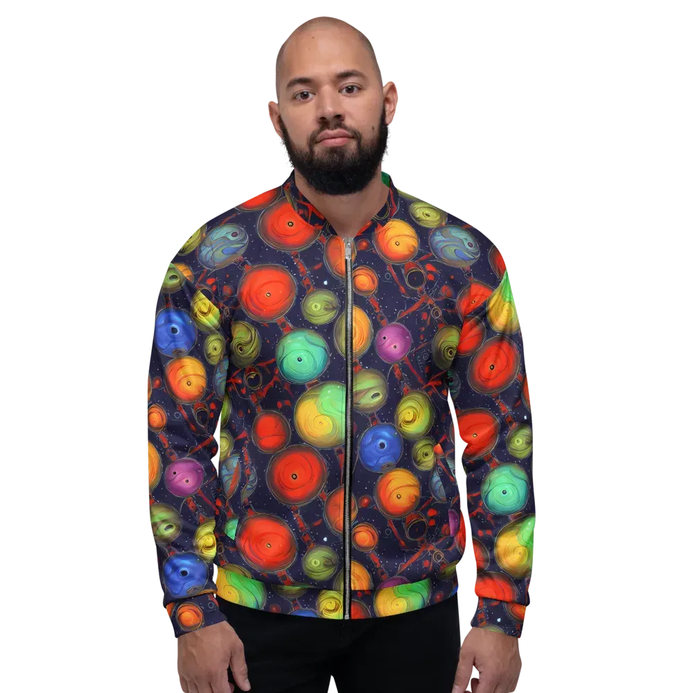 Orbiting Kaleidoscope on Bomber Jacket — Front