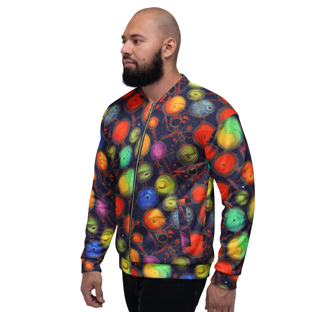 Orbiting Kaleidoscope on Bomber Jacket — Left