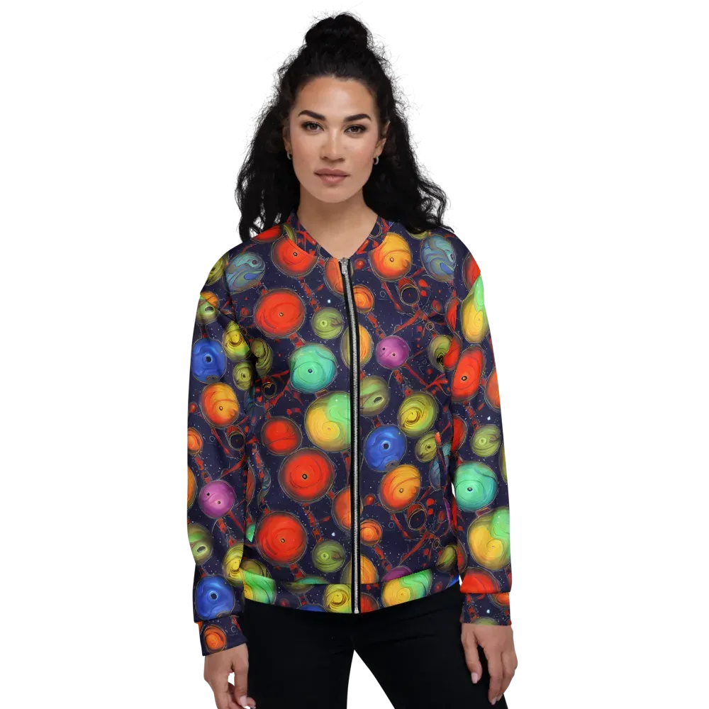 Orbiting Kaleidoscope on Bomber Jacket — Front