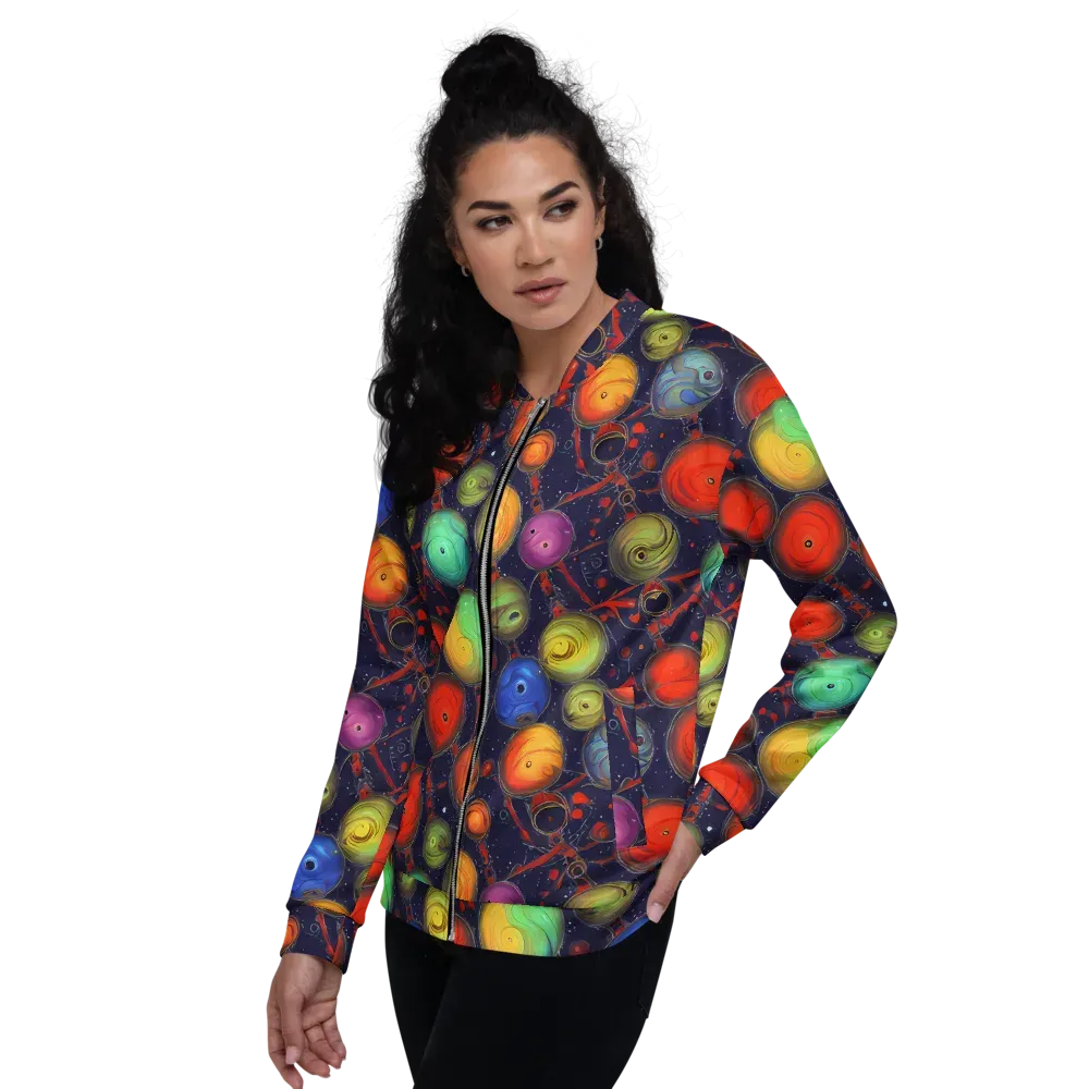 Orbiting Kaleidoscope on Bomber Jacket — Left