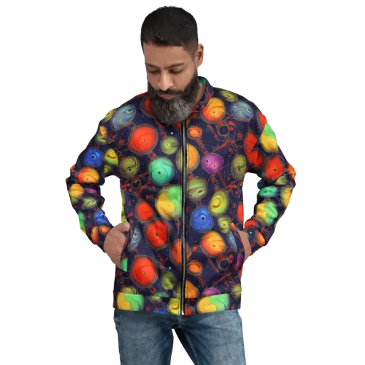 Orbiting Kaleidoscope on a Bomber Jacket