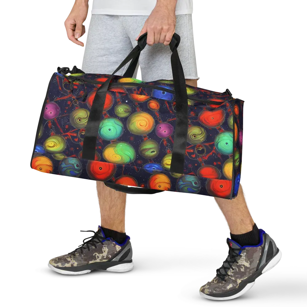 Orbiting Kaleidoscope on Duffle Bag — Front