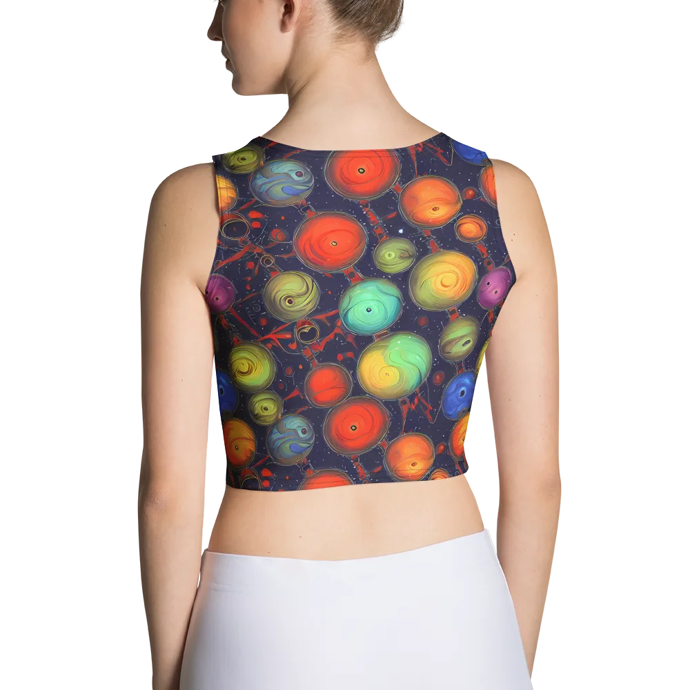 Orbiting Kaleidoscope on Crop Top — Back
