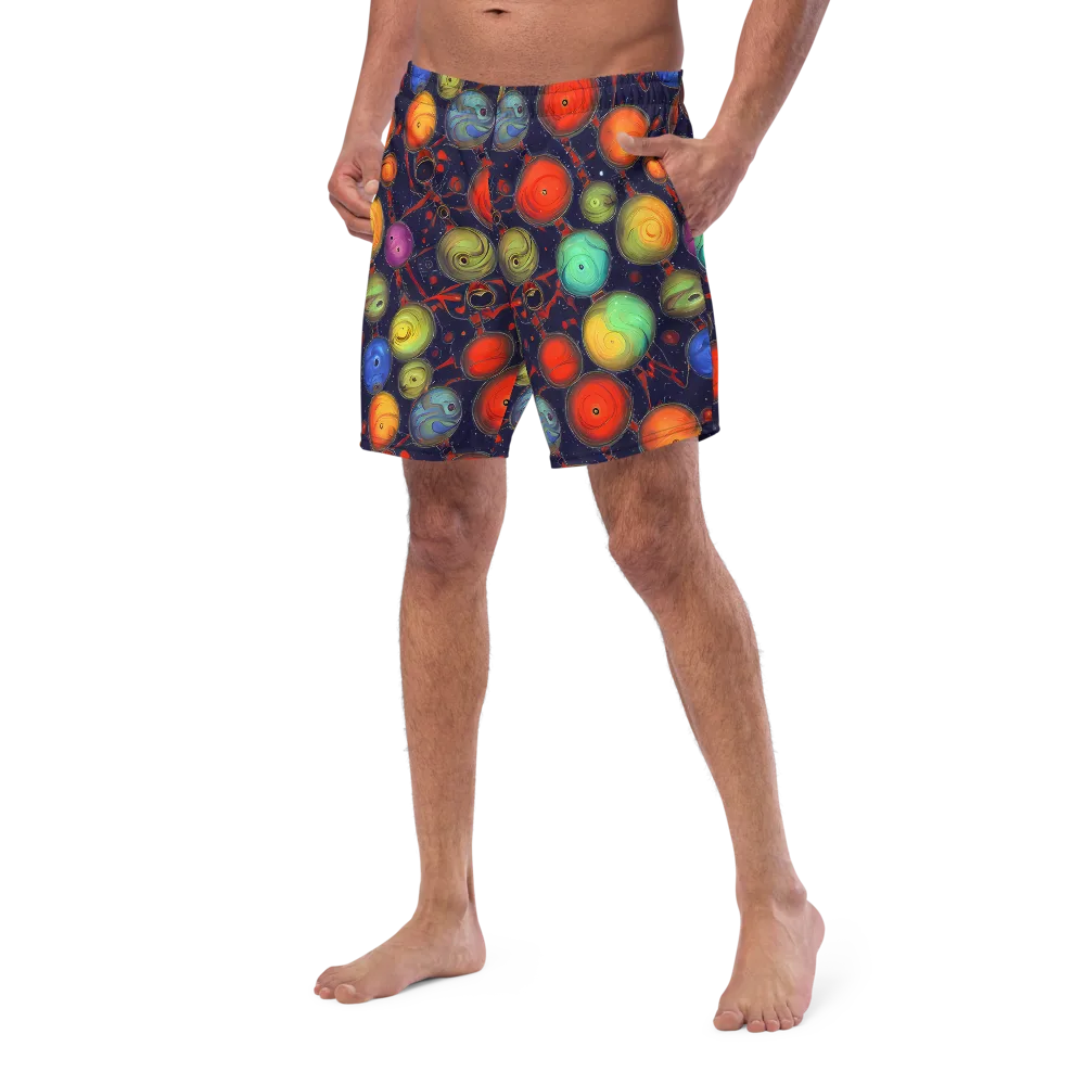 Orbiting Kaleidoscope on Swim Trunks — Left Front