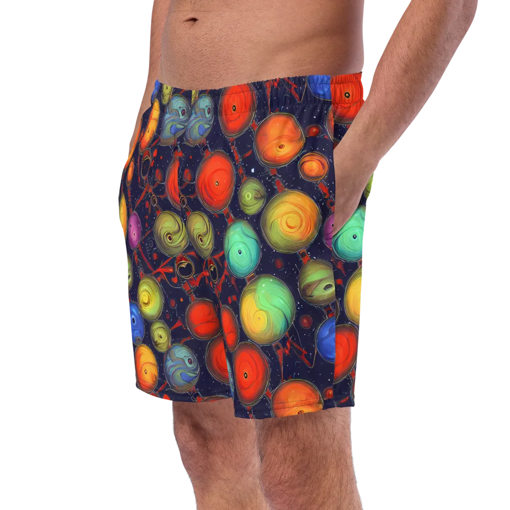 Orbiting Kaleidoscope on Swim Trunks — Left Front