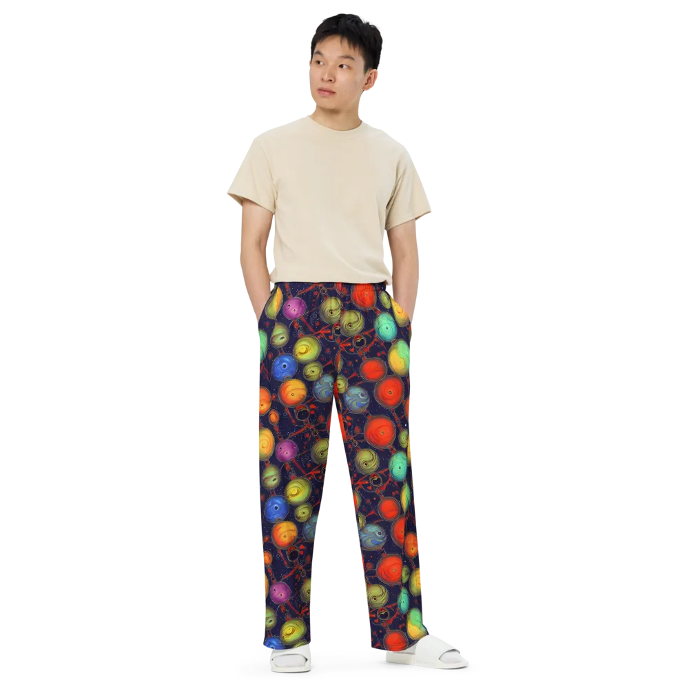 Orbiting Kaleidoscope on Wide-Leg Pants — Front