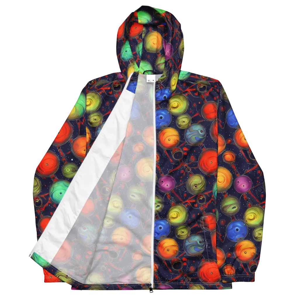 Orbiting Kaleidoscope on Men's Windbreaker — Front