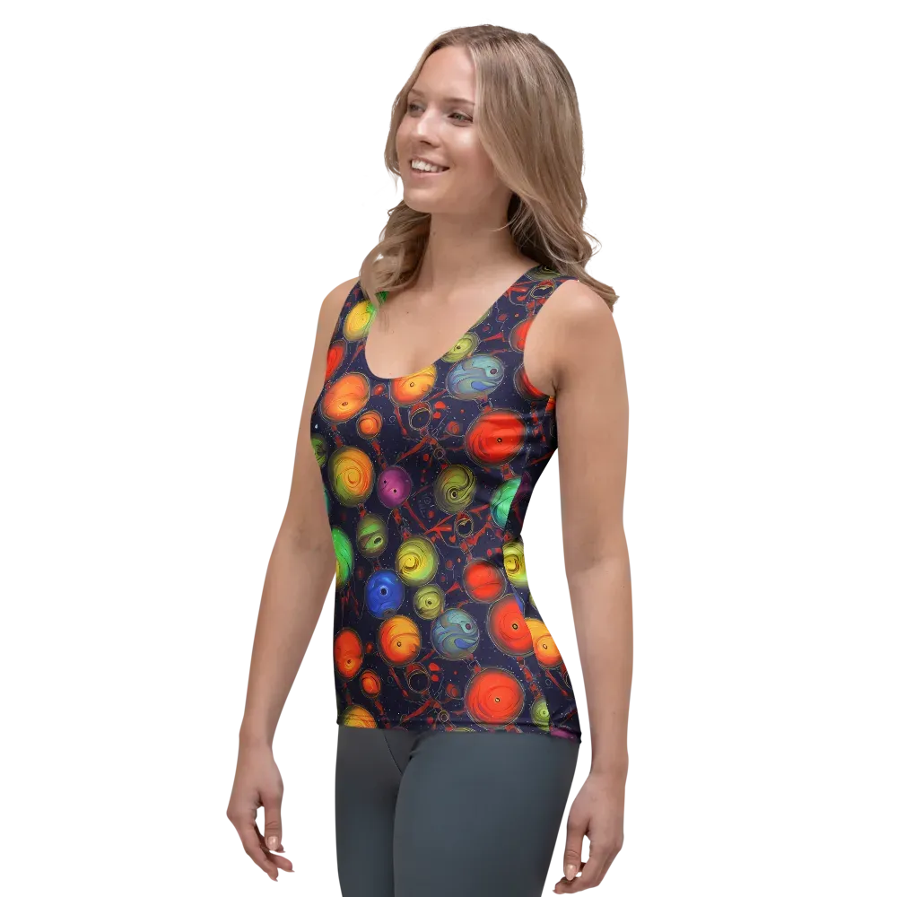 Orbiting Kaleidoscope on Women's Tank Top — Left Front