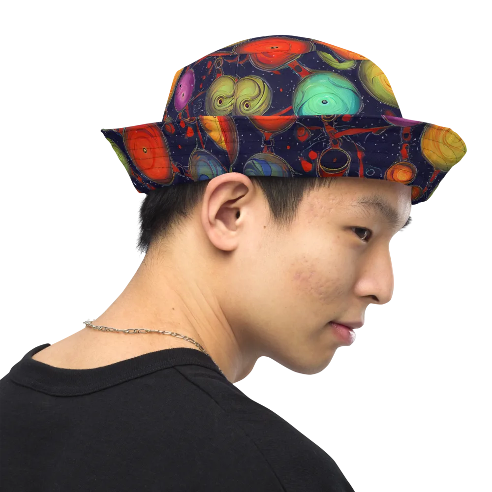Orbiting Kaleidoscope on Reversible Bucket Hat — Right Outside