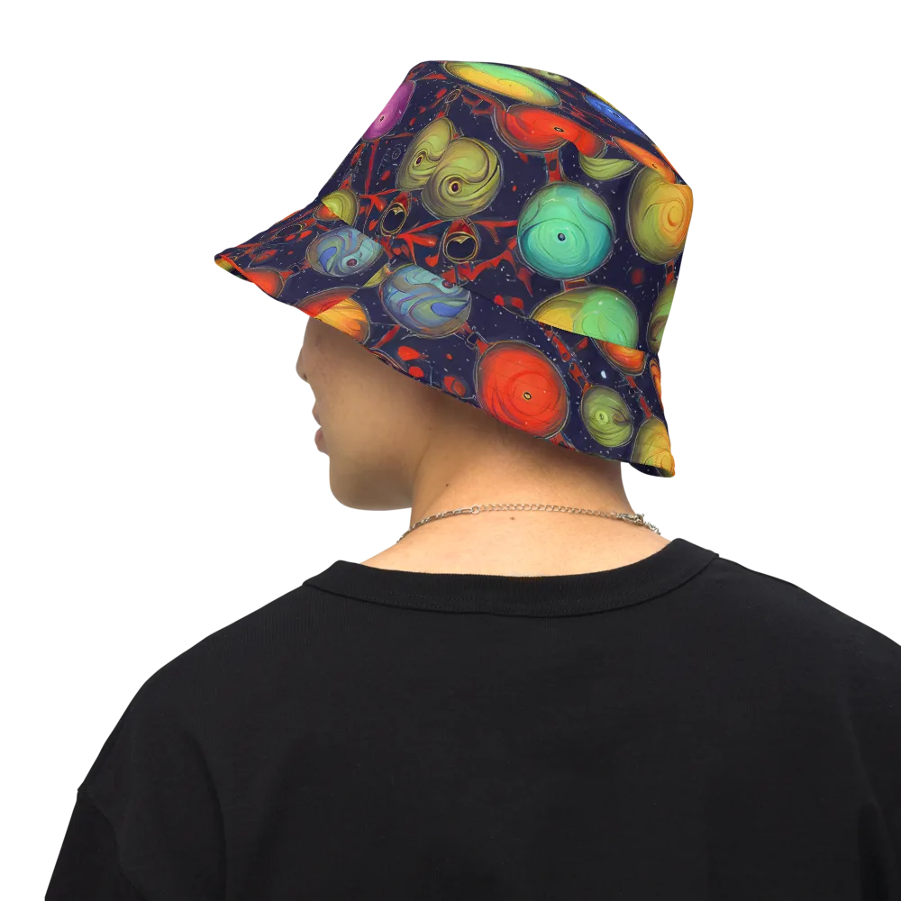 Orbiting Kaleidoscope on Reversible Bucket Hat — Back Inside