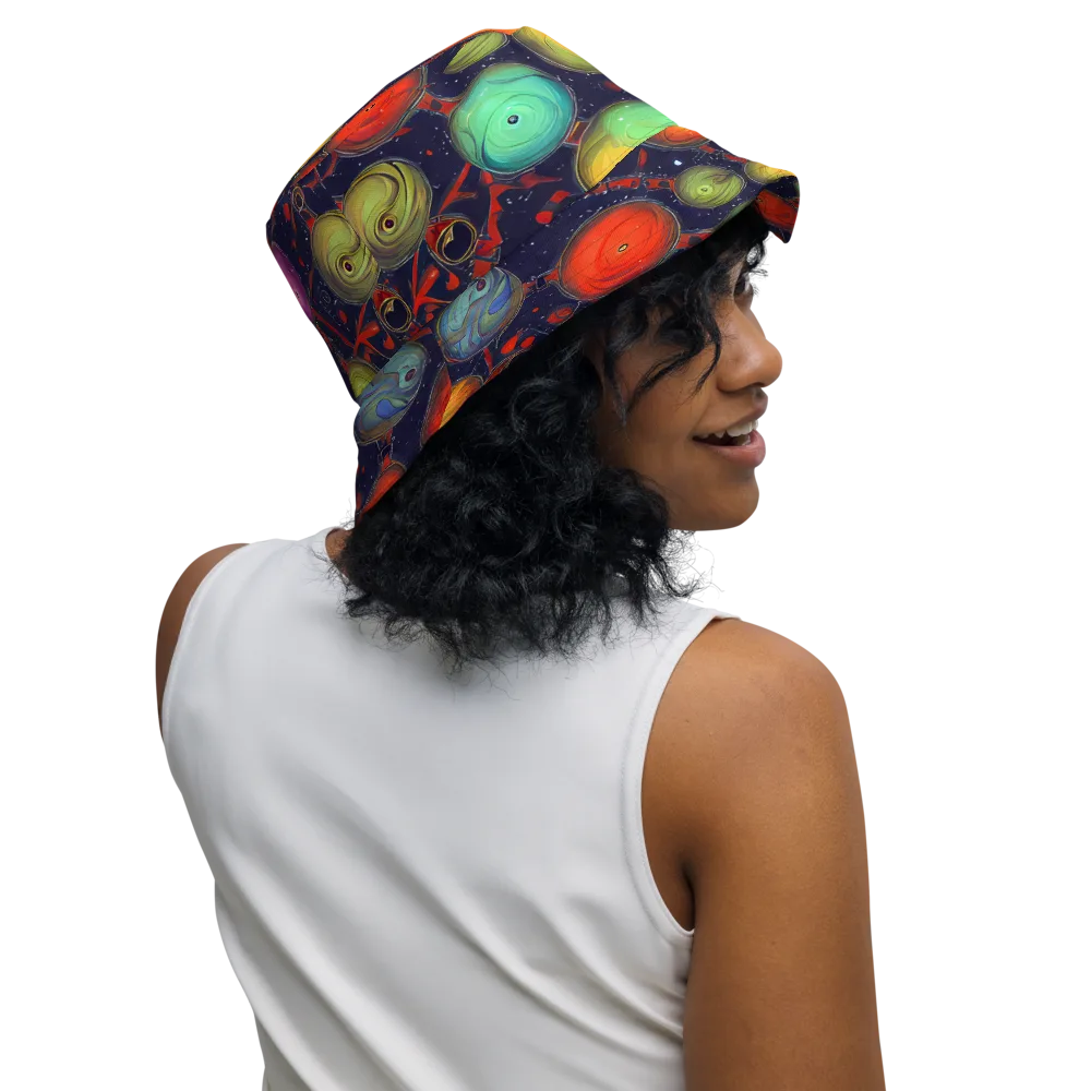 Orbiting Kaleidoscope on Reversible Bucket Hat — Right Outside