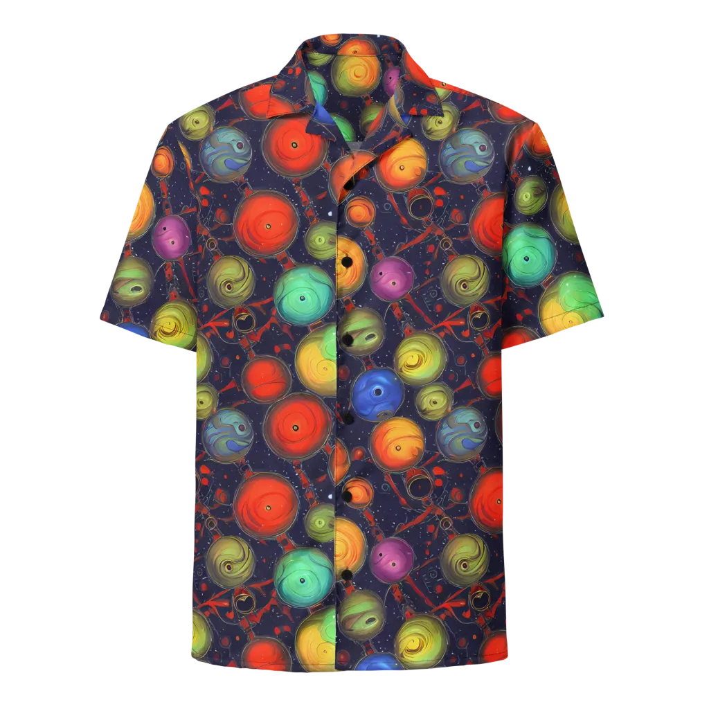 Orbiting Kaleidoscope on Button Shirt — Front
