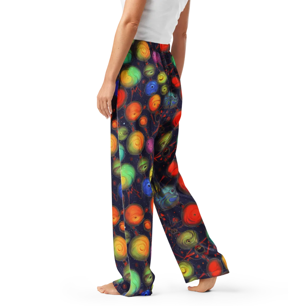 Orbiting Kaleidoscope on Women's Pajama Pants — Left