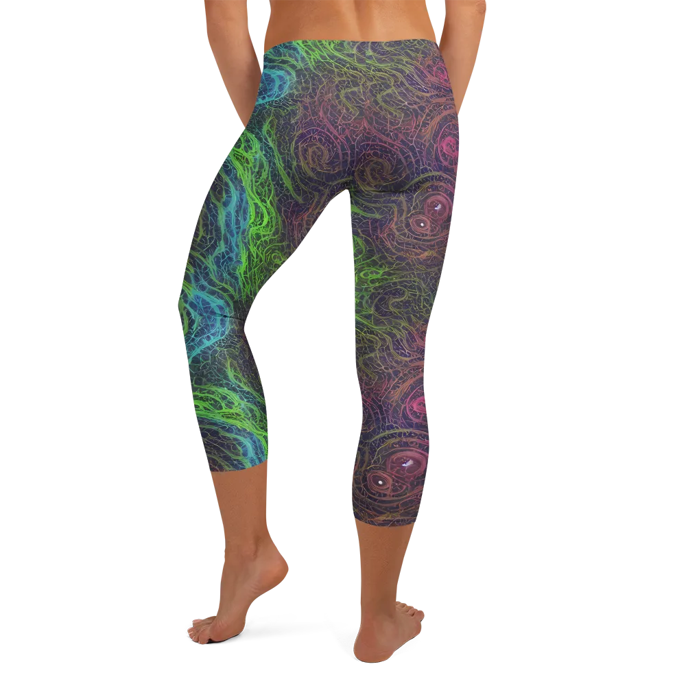 Chromatic Tangled on Capri Leggings — Back