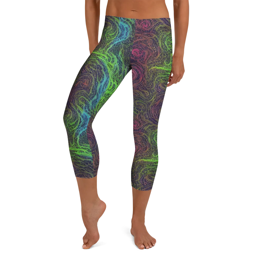 Chromatic Tangled on Capri Leggings — Front