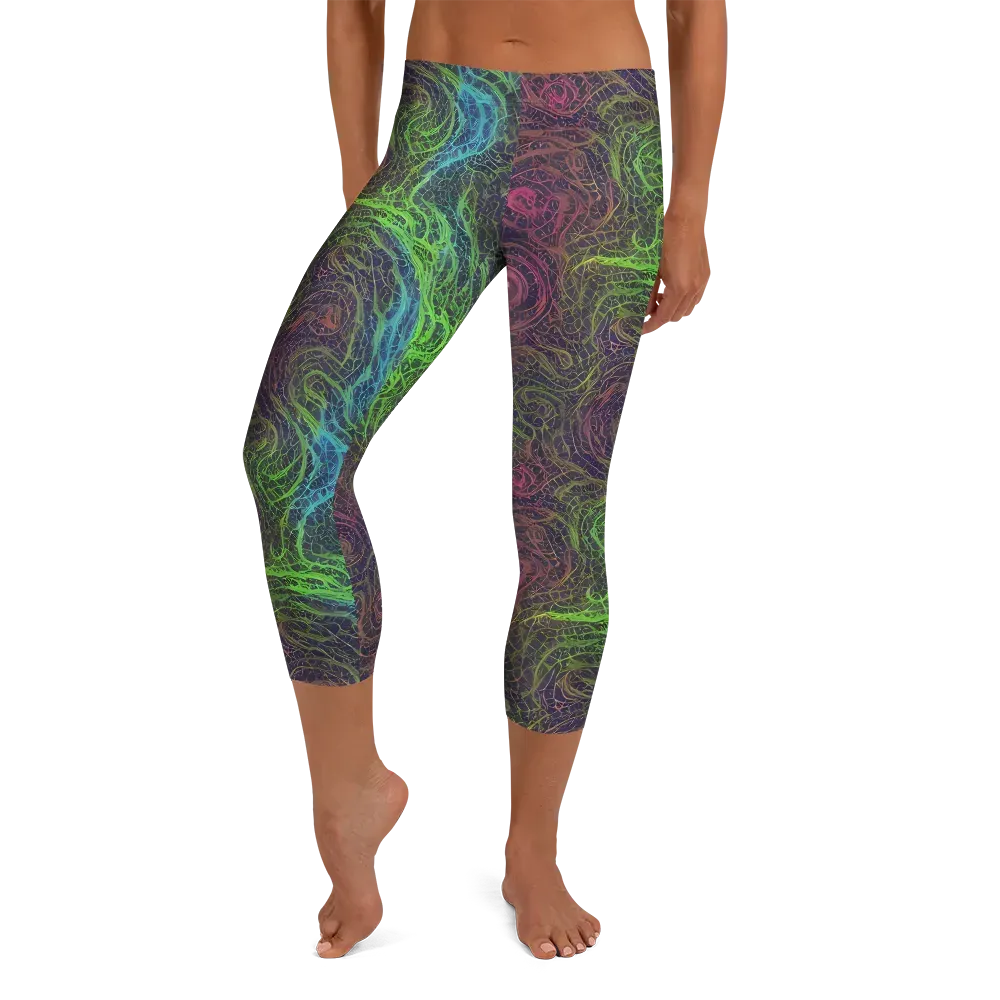 Chromatic Tangled on Capri Leggings — Front