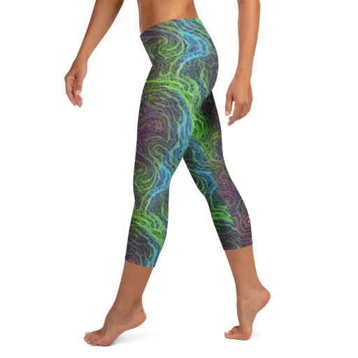 Chromatic Tangled on a Capri Leggings