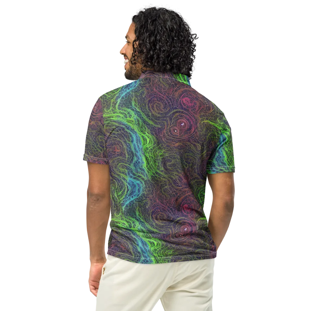 Chromatic Tangled on Men's Slim Fit Polo Shirt — Back