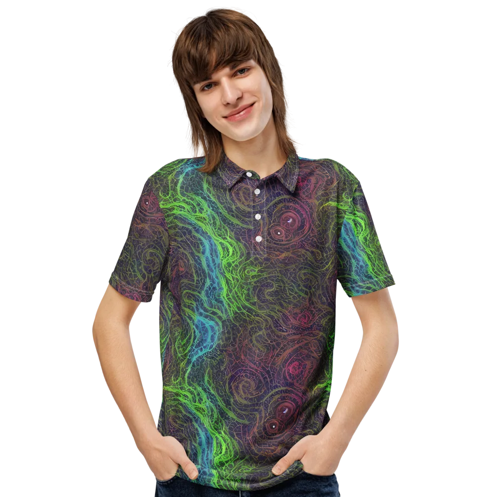 Chromatic Tangled on Men's Slim Fit Polo Shirt — Front