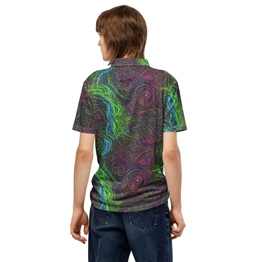 Chromatic Tangled on Men's Slim Fit Polo Shirt — Back