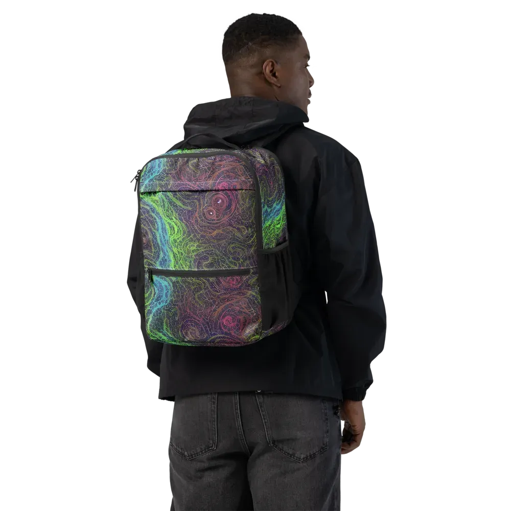 Chromatic Tangled on Utility Backpack — Back