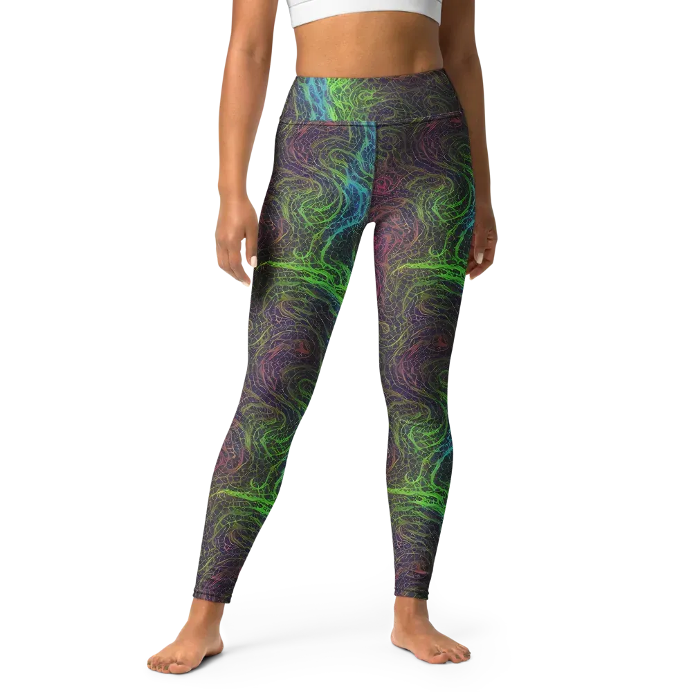 Chromatic Tangled on Yoga Leggings — Front