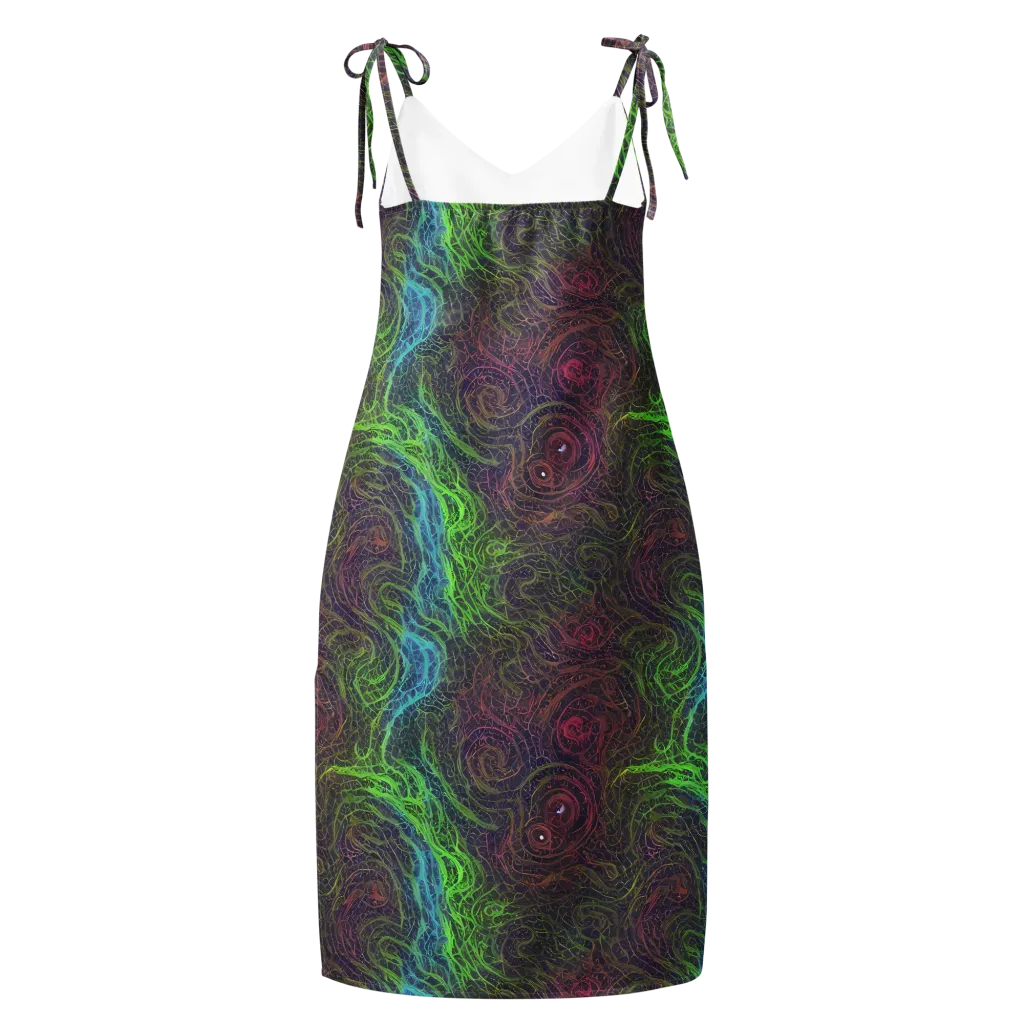 Chromatic Tangled on Slip Dress — Back