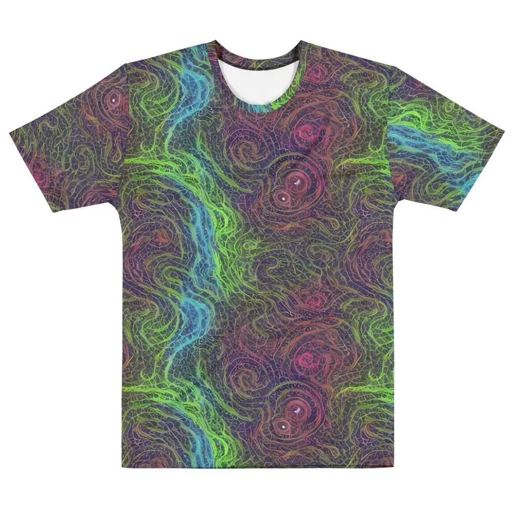 Chromatic Tangled on Men's Cotton Crew Neck T-Shirt — Front