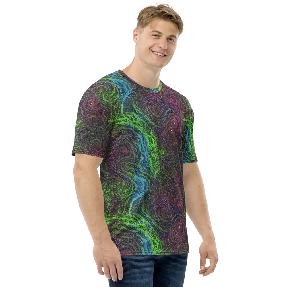 Chromatic Tangled on Men's Crew Neck T-Shirt — Right