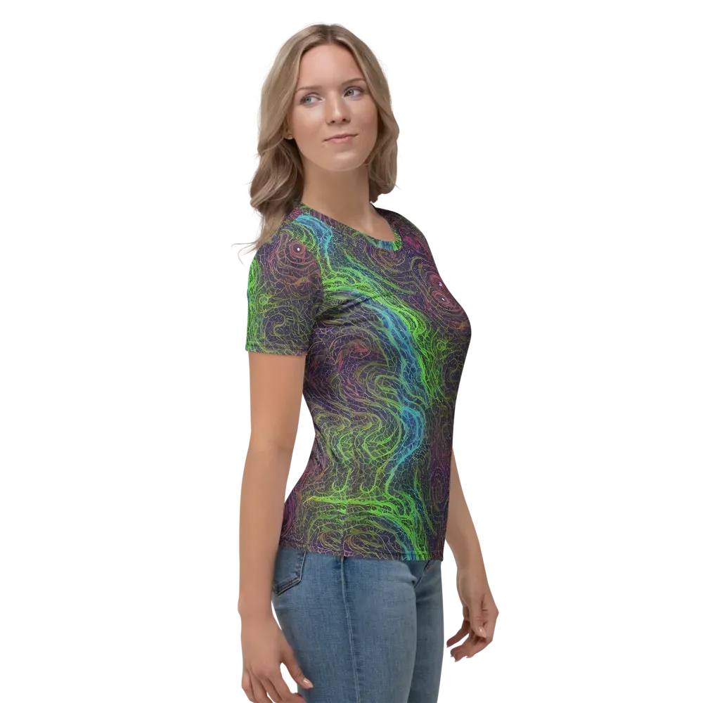 Chromatic Tangled on Women's Crew Neck T-Shirt — Right