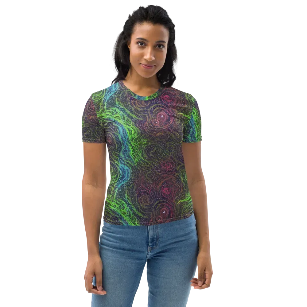 Chromatic Tangled on Women's Crew Neck T-Shirt — Front
