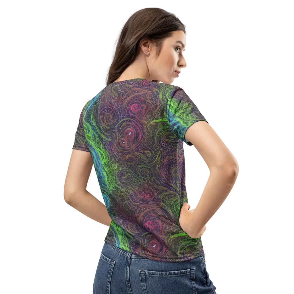 Chromatic Tangled on Women's Crew Neck T-Shirt — Back