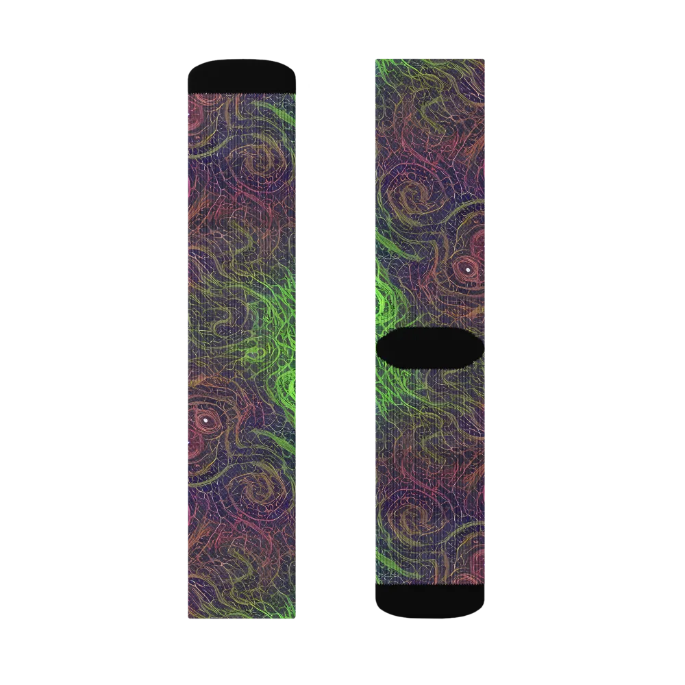 Chromatic Tangled on Socks — Right Sock