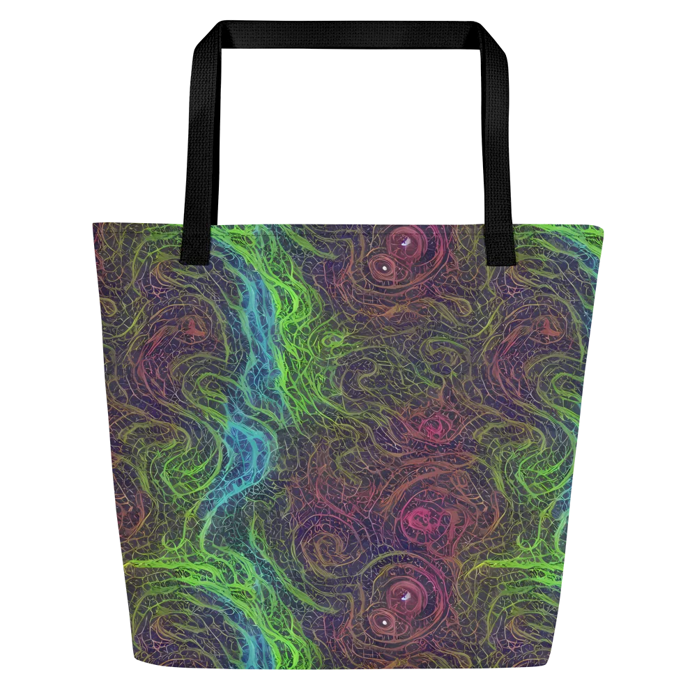 Chromatic Tangled on Large Tote Bag W/ Pocket — Front