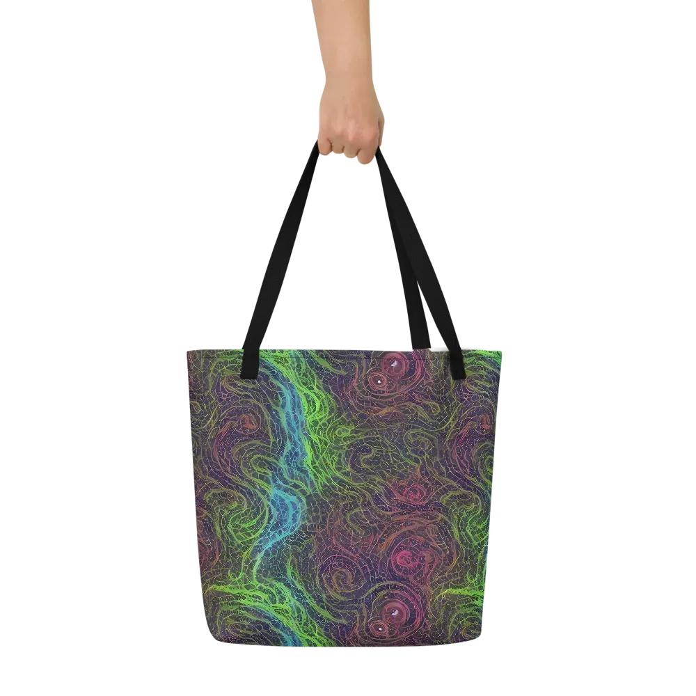 Chromatic Tangled on Large Tote Bag W/ Pocket — Front