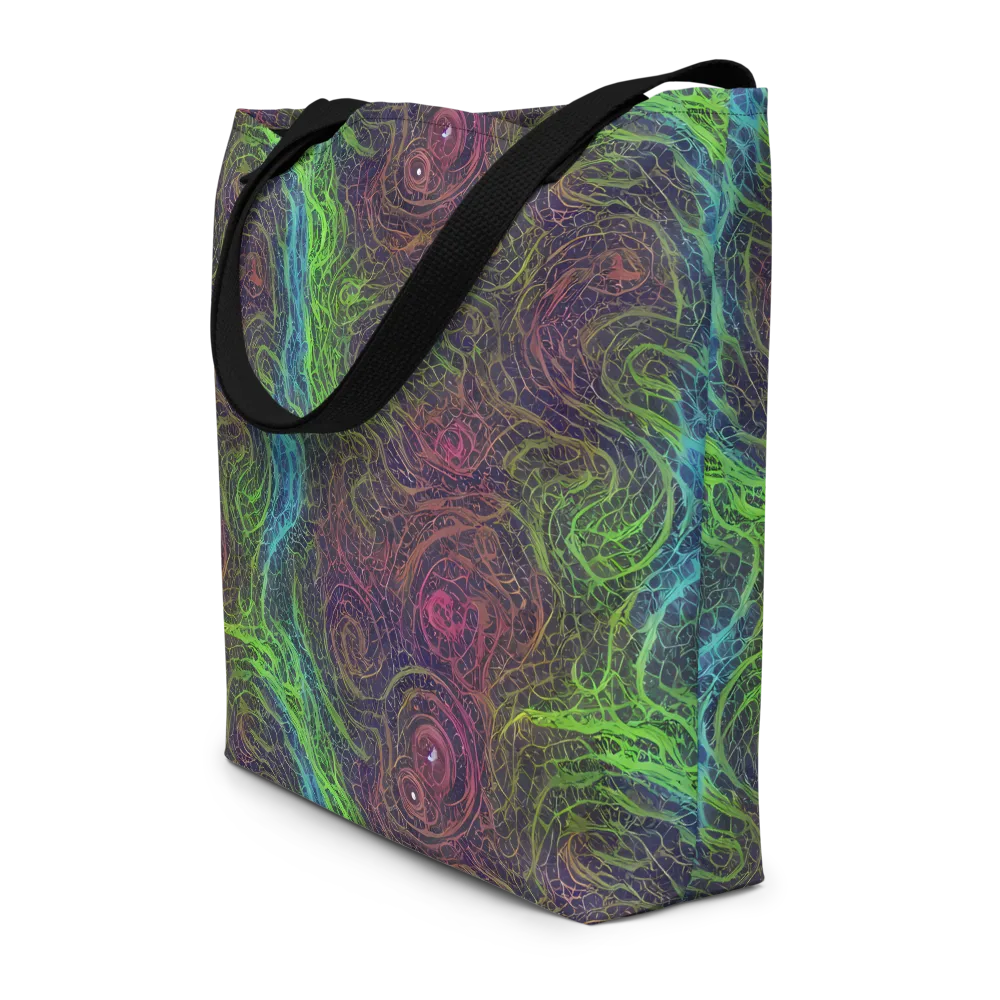 Chromatic Tangled on Large Tote Bag W/ Pocket — Front