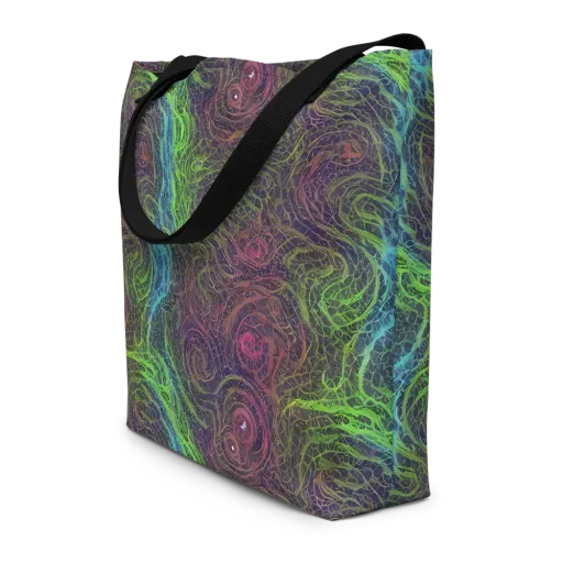 Chromatic Tangled on a Large Tote Bag W/ Pocket