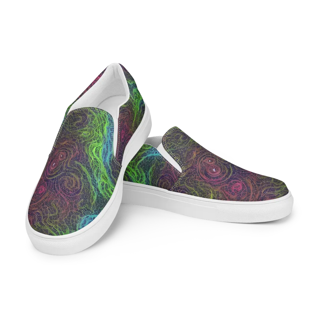 Chromatic Tangled on Women's Slip-On Canvas Shoes — Left Front
