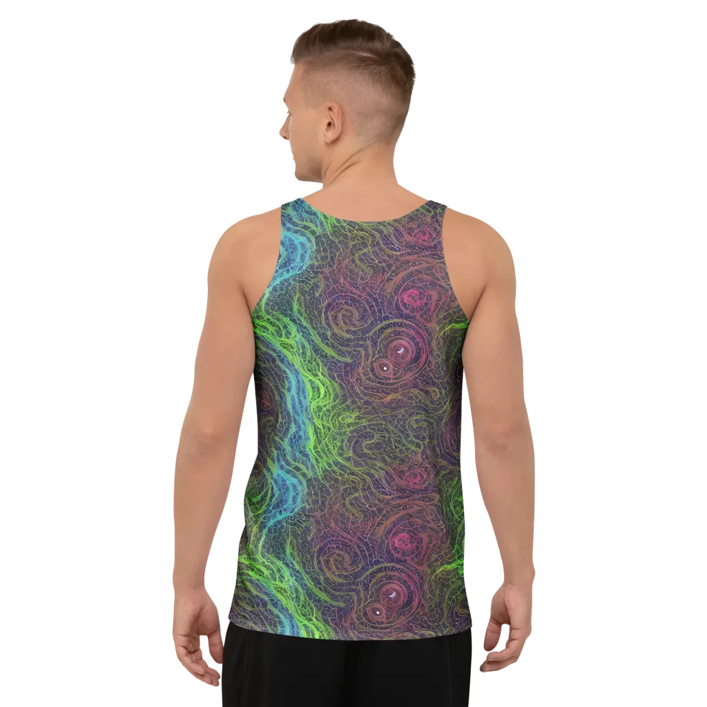 Chromatic Tangled on Men's Tank Top — Back