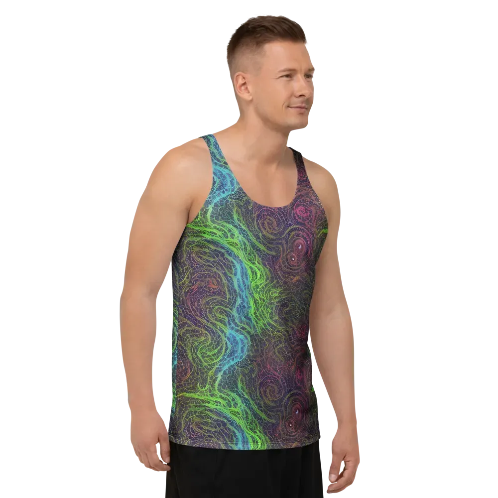 Chromatic Tangled on Men's Tank Top — Right Front