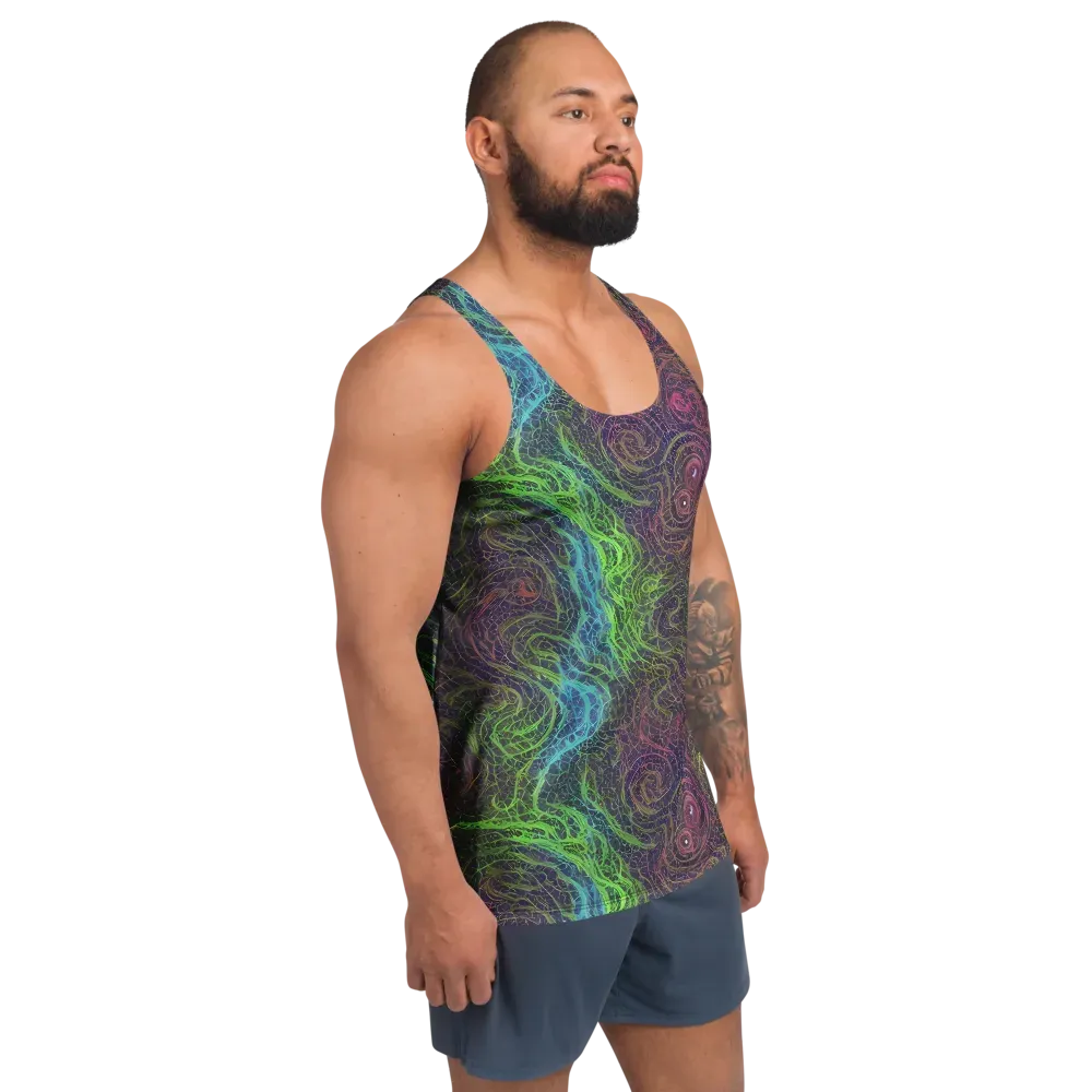 Chromatic Tangled on Men's Tank Top — Right Front