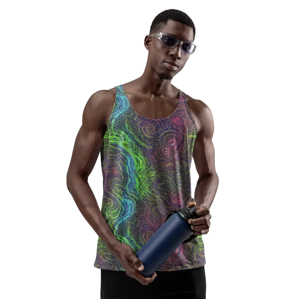 Chromatic Tangled on Men's Tank Top — Front