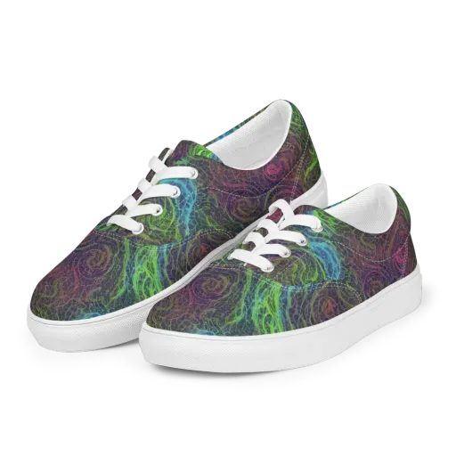 Chromatic Tangled on a Men's Lace-Up Canvas Shoes