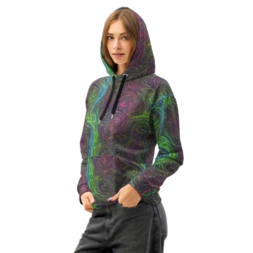 Chromatic Tangled on a Cotton Hoodie