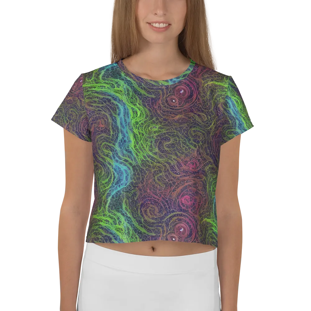 Chromatic Tangled on Crop Tee — Front