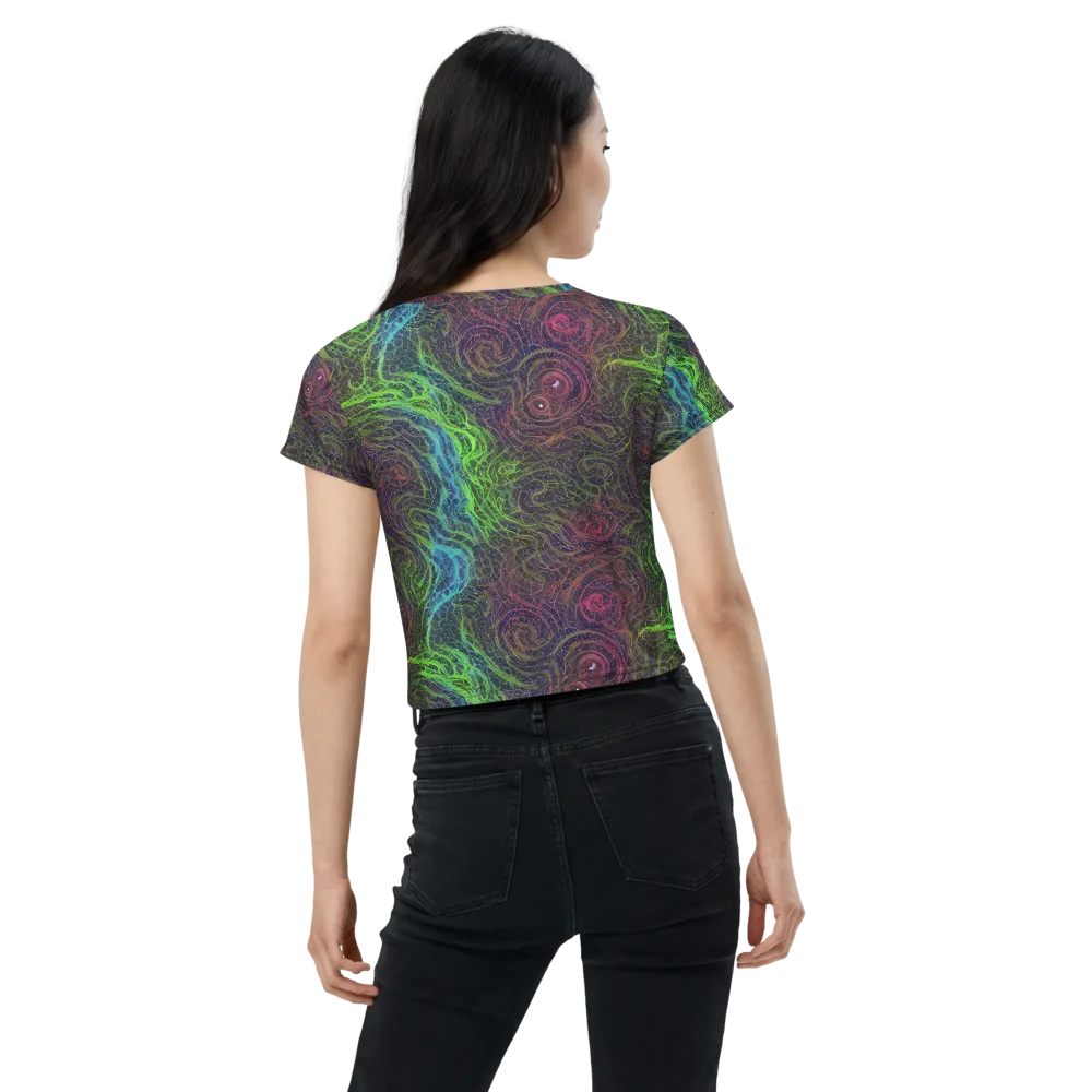Chromatic Tangled on Crop Tee — Back