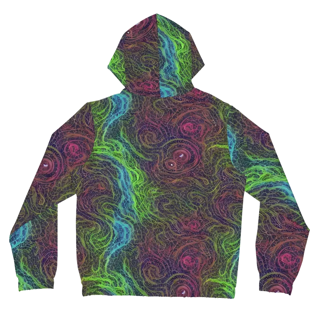 Chromatic Tangled on Women's Full-Zip Hoodie — Back